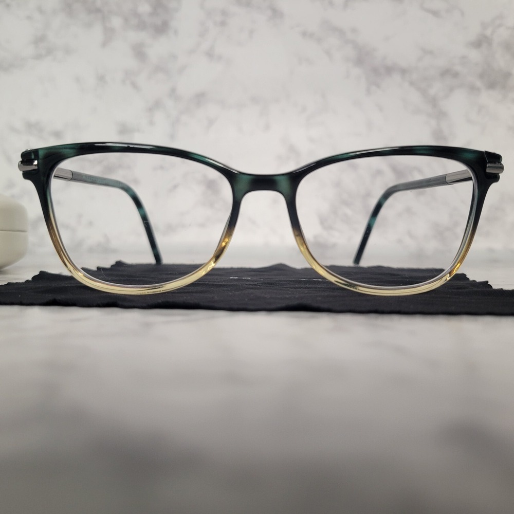 Marc Jacobs 53 Tortoise Green Silver Eyeglasses Frames Only 53-16 150 Case Cloth
